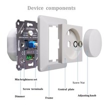 Safety isolation back edge dimmer switch 0-10v knob 86 type LED thyristor dimming R light 200w ready supply