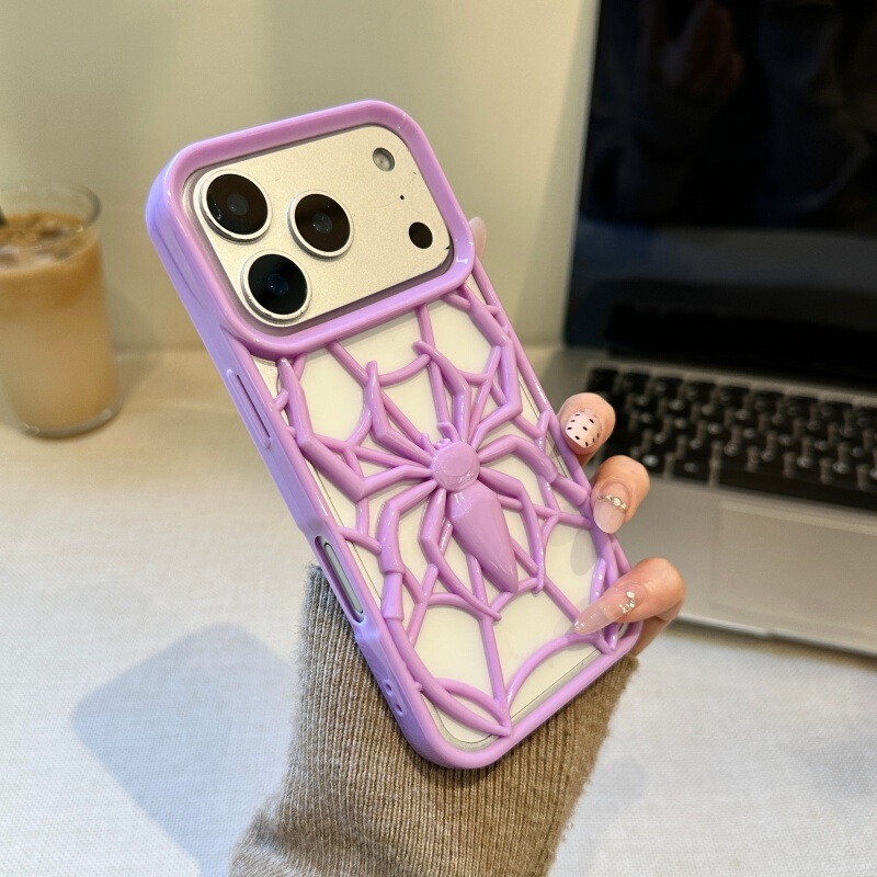 Personalized Hollow Spider Heat Dissipation Case Suitable for Apple iPhone 17 Pro Max, 16 Plus Large Hole Tpu Matte Soft Case, 15 Pro Anti-Fingerprint, 14 Hollow, 13 Unisex, 12 Protective Case, 11 Personalized Hollow Spider Heat Dissipation Case Suitable for Apple iPhone 17 Pro Max, 16 Plus Large Hole Tpu Matte Soft Case, 15 Pro Anti-Fingerprint, 14 Hollow, 13 Unisex, 12 Protective Case, 11