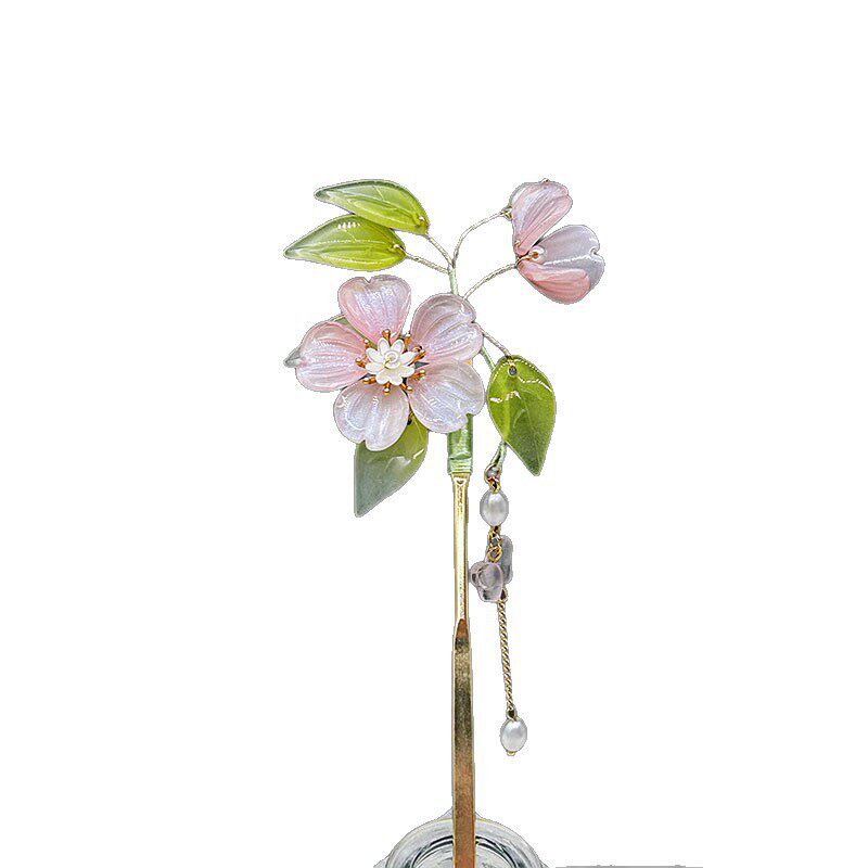 日本古风缠绕花朵发簪,新中式优雅发饰_古风_淘宝游戏网