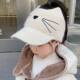 Children's Hats for Autumn and Winter, Cute Girls' Cat-Style Open-Top Knitted Hat, Warm and Fleece-Lined for Winter, Windproof, Can Be Tied into a Ponytail