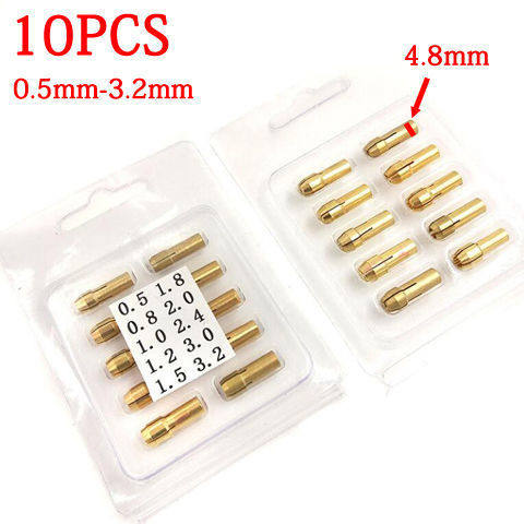 Special Copper Chuck for Electric Grinder, Replaceable Electric Grinder Chuck with Four-Leaf Spring, Electric Grinder Engraving Pen Accessories 0.3-3.2mm