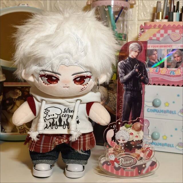 Doll Clothes Don'T Tease the Puppy 20cm Cotton Doll Outfit American Retro Doll Clothes Cute Plush Toy