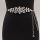 New Style Women's Rhinestone-Embellished Chain Belt, High-End Gold Waist Chain, Fashionable Dress and Evening Dress Accessories for Women