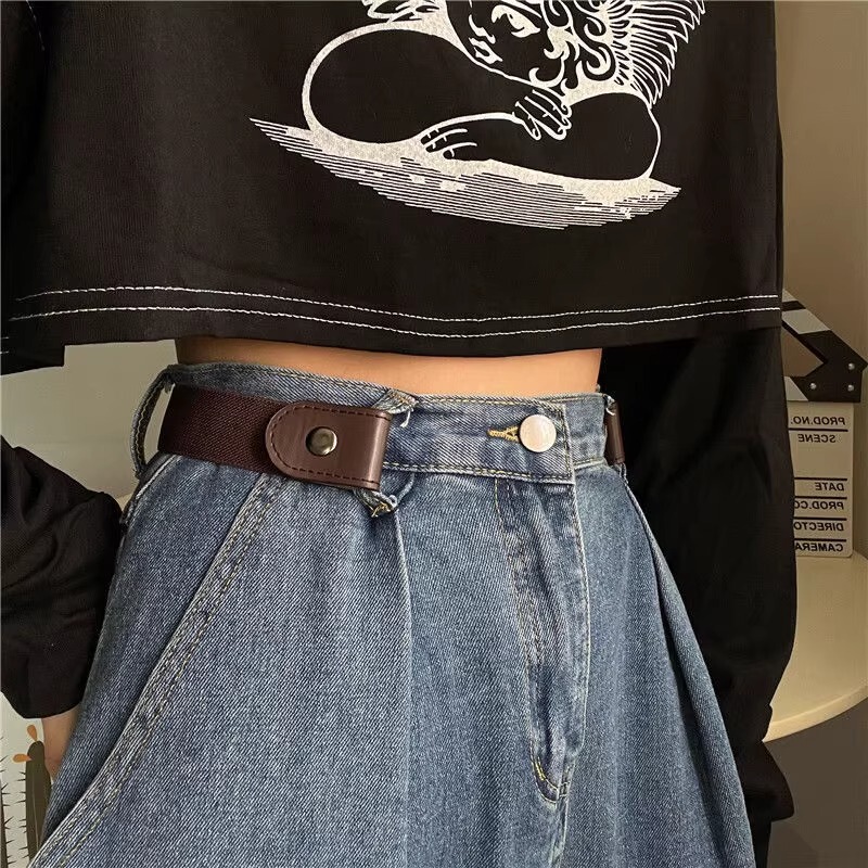 Lazy Belt for Women's Jeans, Elastic Waistband Adjuster, Invisible Belt to Reduce Waist Size, Magic Tool for Tightening Pants Waist