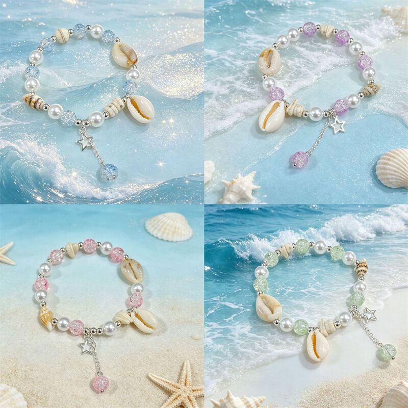 Shell, Conch, and Pearl Dreamy Bracelet, Niche Design, Light Luxury, Versatile, Ocean Elements, DIY Bracelet, Student Jewelry Shell, Conch, and Pearl Dreamy Bracelet, Niche Design, Light Luxury, Versatile, Ocean Elements, DIY Bracelet, Student Jewelry