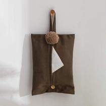 Coffee table Japanese fabric hanging tissue box office tissue cover living room home desktop paper bag for dining table