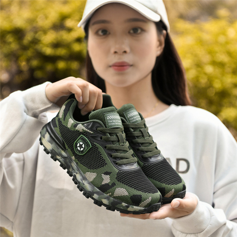 New Camouflage Shoes for Men, Non-Slip Training Shoes, Rubber Shoes, Ultra-Light Camouflage Running Shoes, Shock-Absorbing and Wear-Resistant Training Shoes, Hiking Shoes