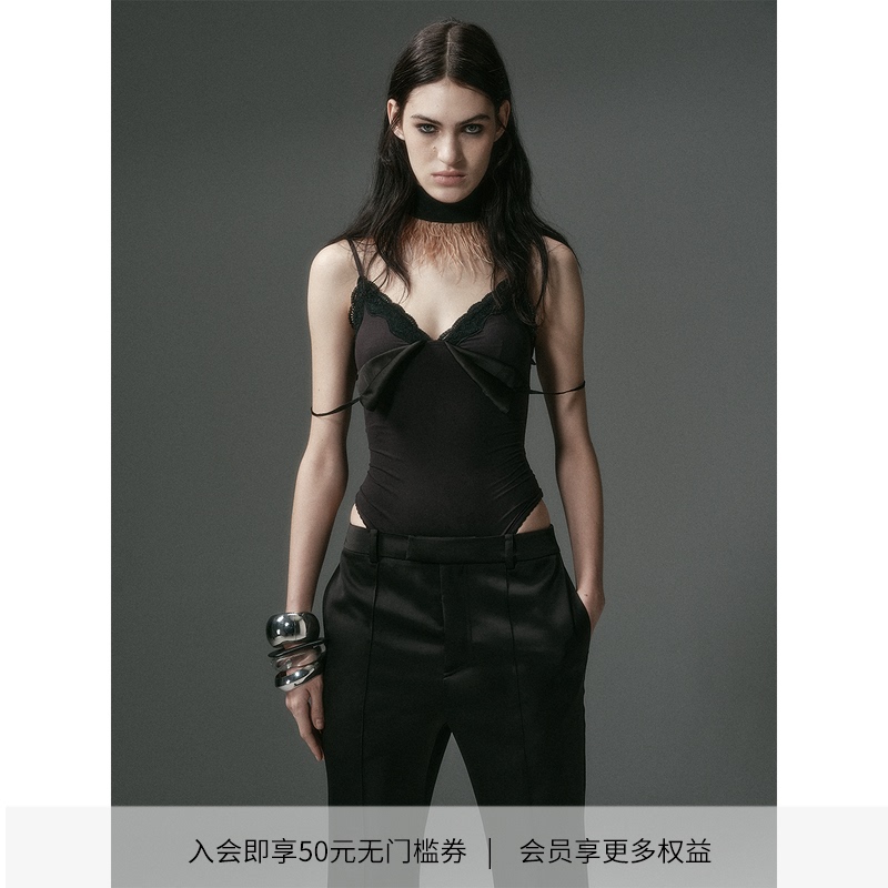 Dionys* Lace Patchwork Yoga-Style Camisole Bodysuit, Designer-Inspired Tight-Fitting Camisole Top