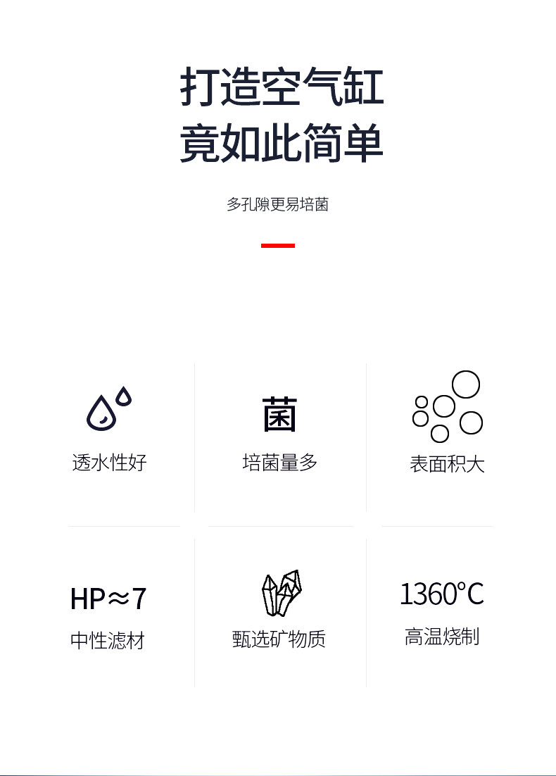 满堂鸿鱼缸过滤材料菌巢鱼池净水培菌环稳定水质硝化细菌屋多孔 detail 8