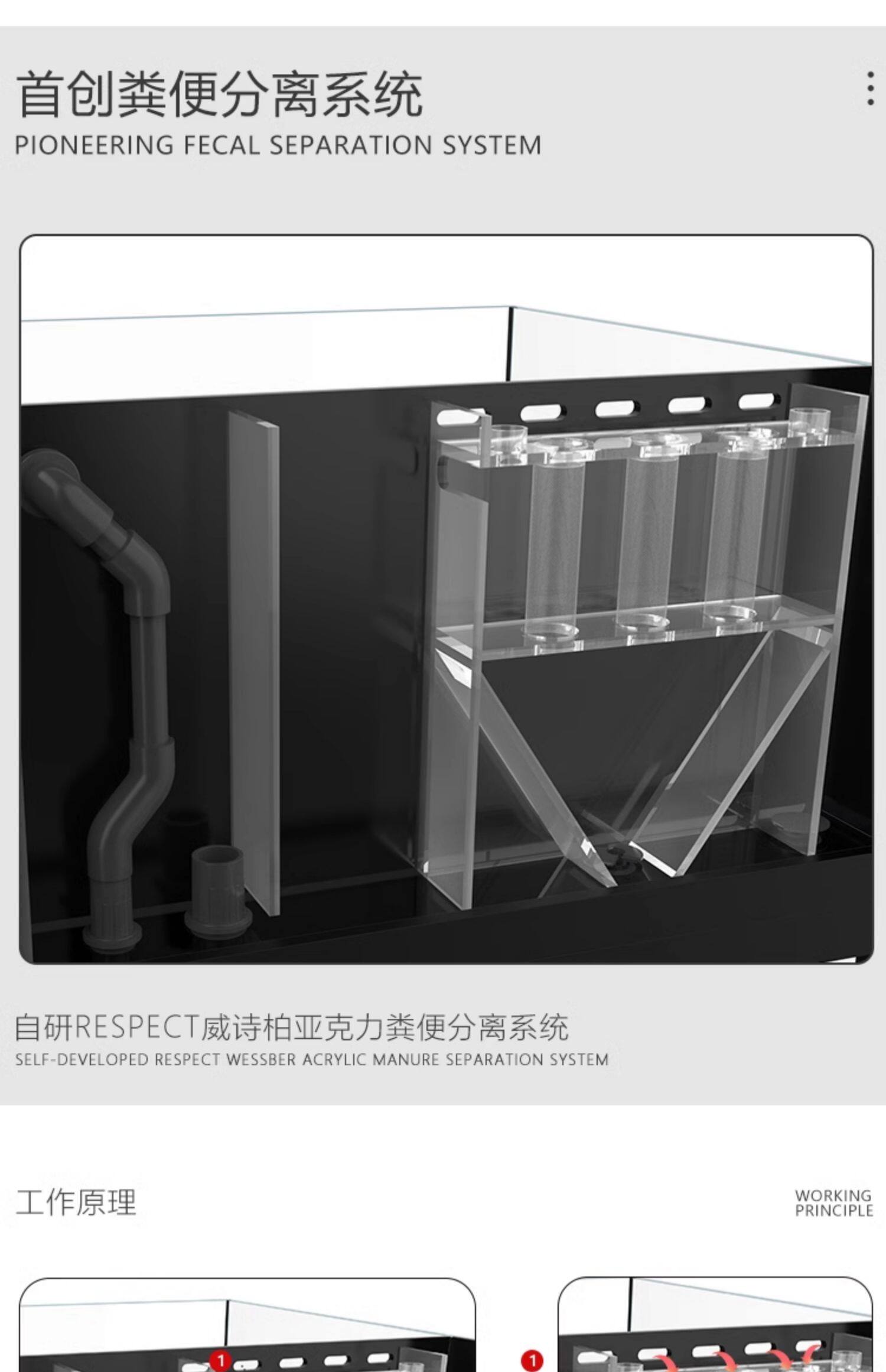 水鸦鱼缸L系列方缸鱼缸客厅底滤兰寿缸金鱼缸五面超白玻璃免换水 detail 12
