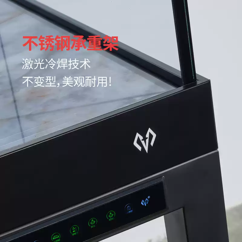 工业风兰寿溪流鱼缸大型落地一体免换水隔断玻璃金鱼缸家用静音 detail 3