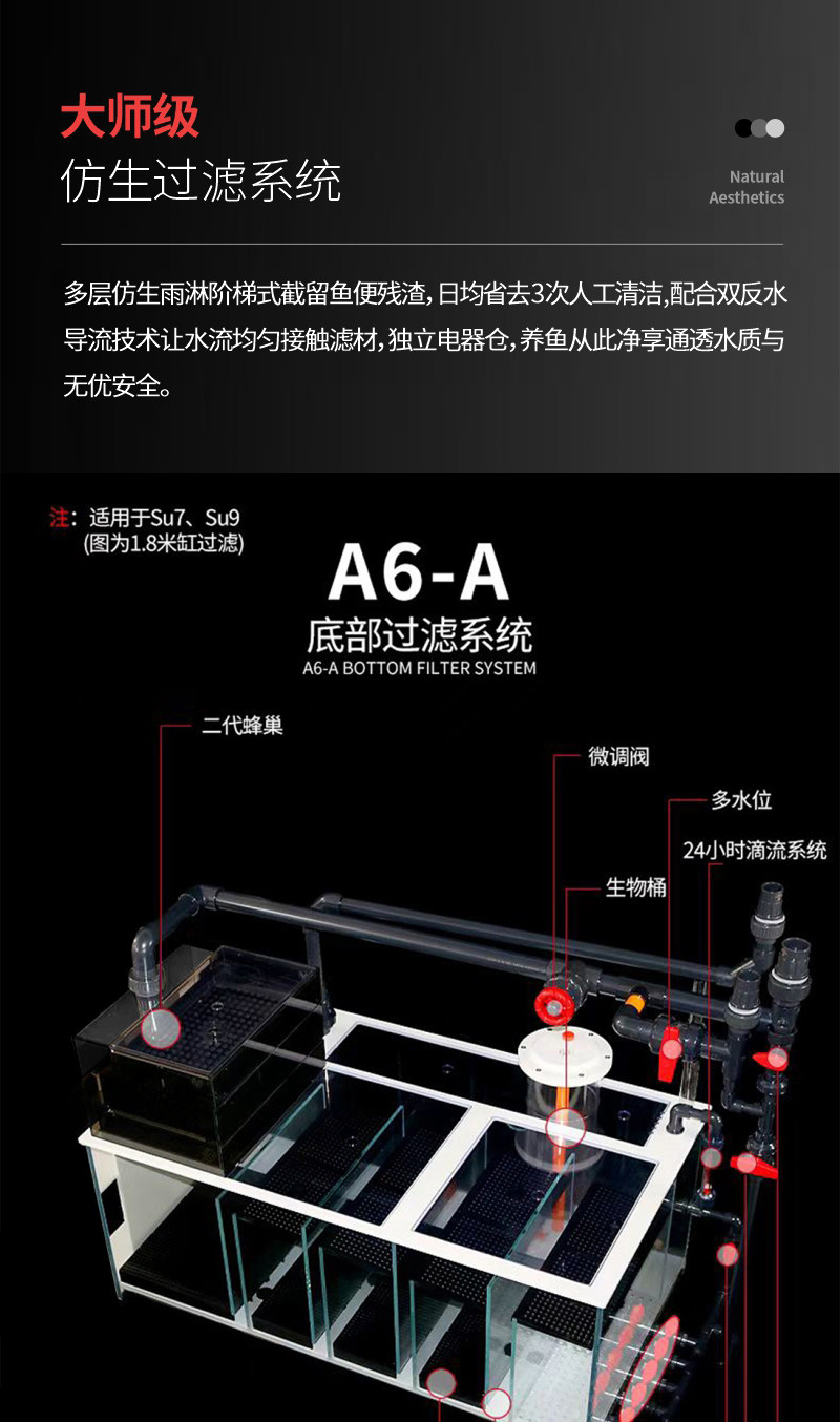 满堂鸿SU9max不锈钢金晶超白高水位大型混养缸龙鱼缸虎鱼缸 detail 17