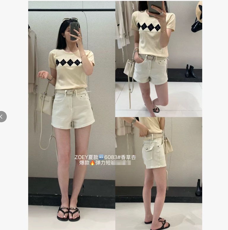 26N0620【Country Girl's Careful Selection】Denim Shorts 6083蕾