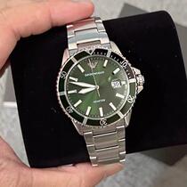 (Xiaowu Shepin) Watch Mens Green Water Ghost Fashion Business Steel Belt Waterproof Quartz Watch AR11338 Summer