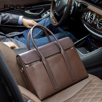 Briefcase for men 2024 fashionable light luxury business handbag mens bag large capacity genuine leather horizontal casual business bag