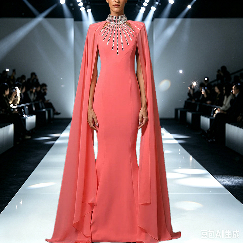European and American 2026 New Women's Clothing, Celebrity-Style, High-End, Heavy Beading, Rhinestone-Embellished, Long Sleeve, Fishtail Evening Dress European and American 2026 New Women's Clothing, Celebrity-Style, High-End, Heavy Beading, Rhinestone-Embellished, Long Sleeve, Fishtail Evening Dress