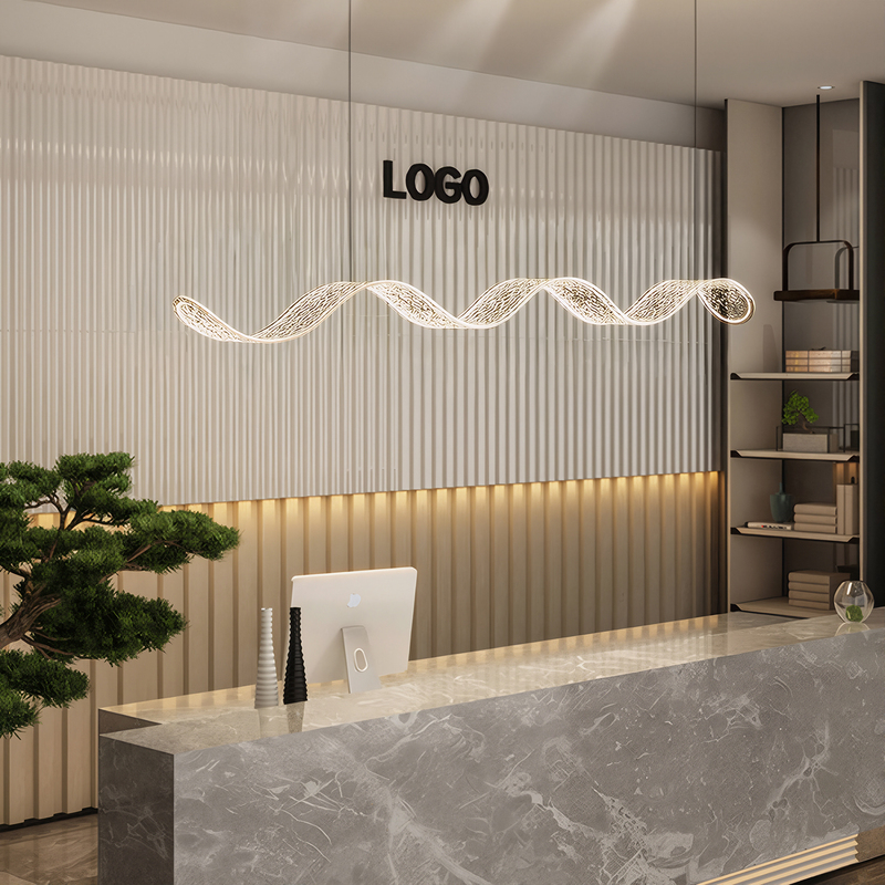 Minimalist 2025 New Style Ribbon Pendant Light for Restaurant, Bar, Clothing Store, Cashier Counter, Tea Room, Bar Counter, Dining Table, Restaurant Lighting Fixtures