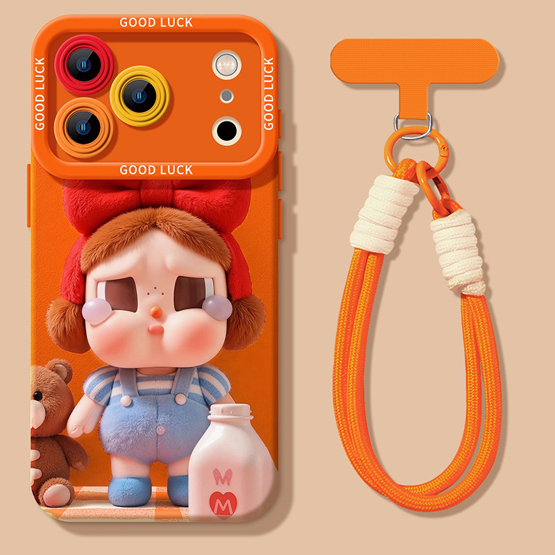 Orange Plush Crying Baby Phone Case For Iphone Protective Cover_voghion.com