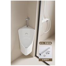 Intelligent induction urinal triangular wall-mounted hand-pressed mens ceramic corner urinal integrated urinal urinal