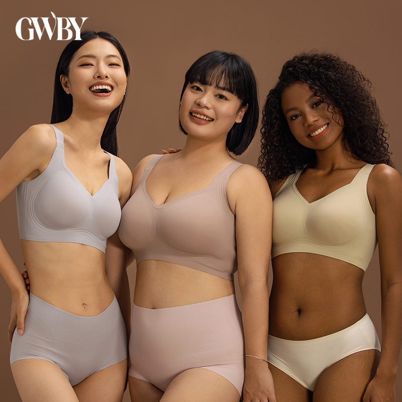 Gwby Plus-Size Wireless Bra for Women, Large Bust, Minimizes Side Breast, Anti-Sagging, Seamless Sports Bra, Thin Style Gwby Plus-Size Wireless Bra for Women, Large Bust, Minimizes Side Breast, Anti-Sagging, Seamless Sports Bra, Thin Style