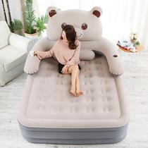 Single air mattress bed double thickening folding bed cartoon heightening air mattress lunch break bed home bedroom simple bed