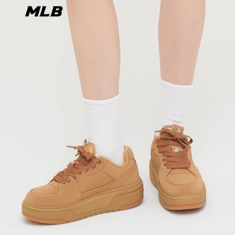MLB官方男女情侣复古大logo学长鞋百搭厚底休闲鞋24秋季新款SXCLN