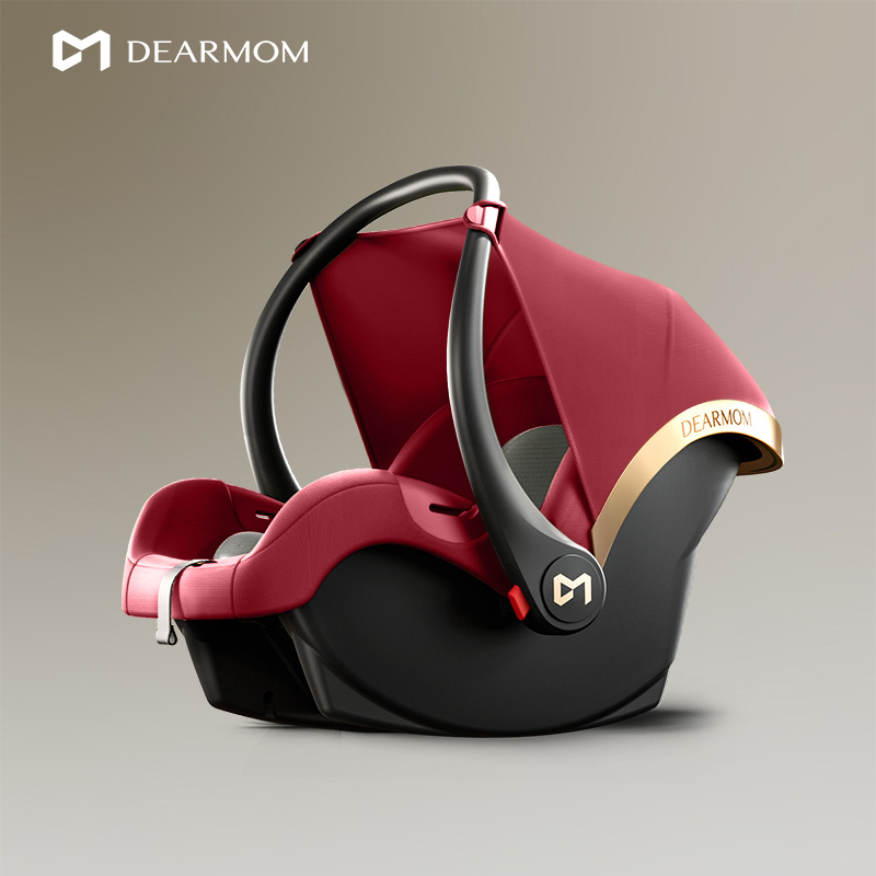 DearMom提篮雅典时刻i-size认证0-12岁新生儿童汽车载360旋转安全座椅