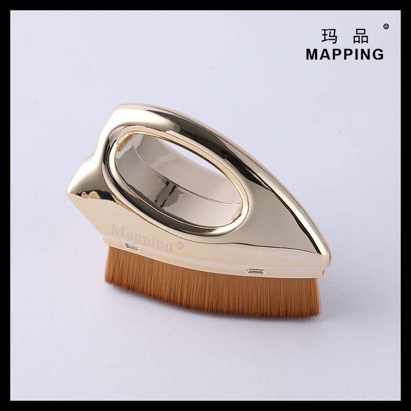 玛品Mapping粉底刷熨斗刷无痕化妆刷不滑手易抓便携 T23 （金色）