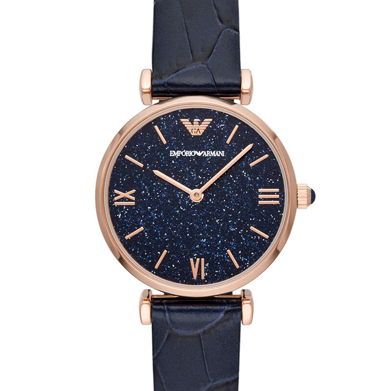 Armani阿玛尼手表女 新款时尚满天星空皮带石英女手表AR11424