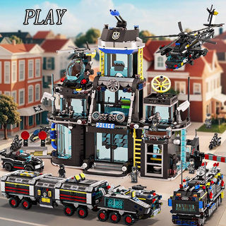 Police command vehicle assembled toys