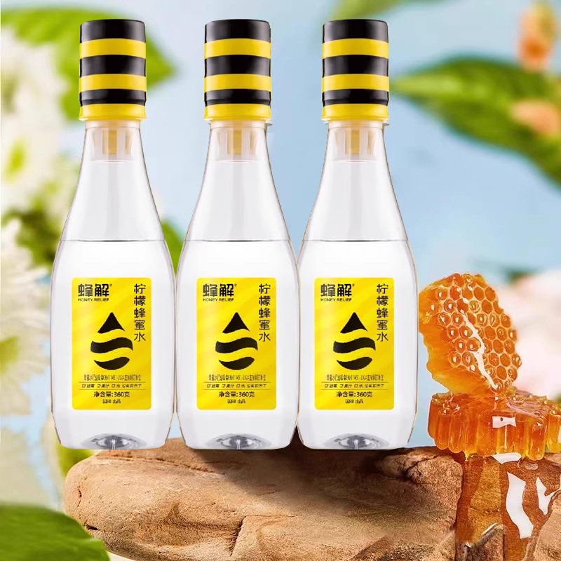 Bee Juice Lemon Honey Water Separated Honey Juice Fruit and Vegetable Juice Healthy Lemonade 360g*15 Bottles Fruity Drink