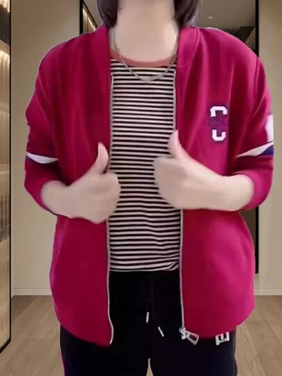 气质时髦运动服拉链休闲短外套时尚开衫女装春秋季2024年上衣洋气