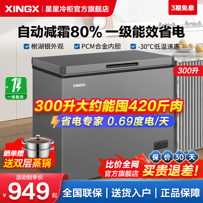 Star Freezer for Home Use 200/300L L Refrigerator and Freezer Dual-Use Small Model with First-Class Energy Efficiency Official Flagship Freezer