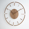 Nordic Solid Wood Wall Clock, Simple Transparent Creative Clock, Wall Clock for Living Room, Home Wall Decoration Clock, Light Luxury Clock