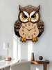 Owl Wall Clock Cartoon Creative Living Room Dining Table Clock Wall Decoration Silent No-Drill Personalized Simple Clock