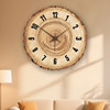 Wabi-Sabi Style Living Room Clock, Imitation Wood Grain Wall Clock, Modern Simple Quartz Clock, Creative Home Tree Ring Clock