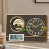 Creative and Simple Desktop Clock, Office Decoration, Perpetual Calendar, Bedroom and Living Room Table Clock, Silent Home Desktop Clock