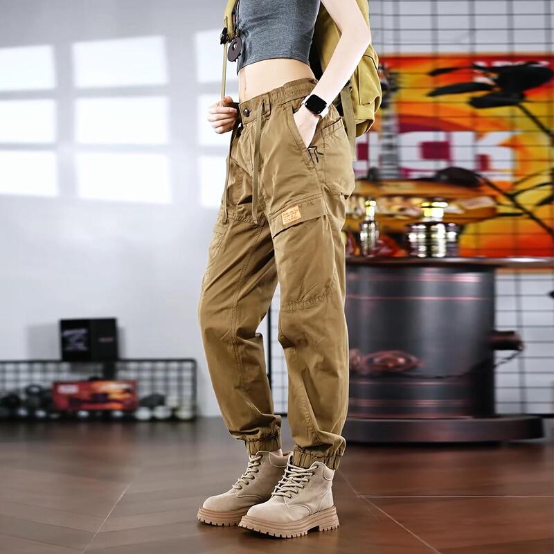 Outdoor Mountain-Style Jogger Cargo Pants for Men and Women, New American-Style Biker Multi-Pocket Loose Wear-Resistant Sports Casual Long Pants Outdoor Mountain-Style Jogger Cargo Pants for Men and Women, New American-Style Biker Multi-Pocket Loose Wear-Resistant Sports Casual Long Pants