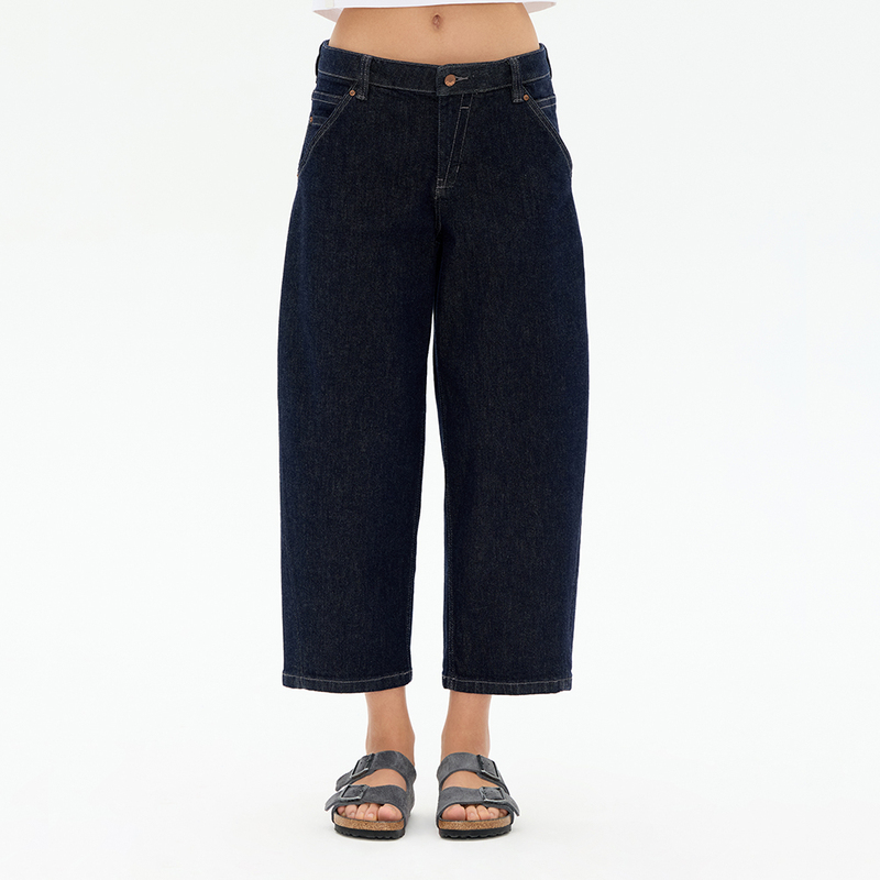 Cdou A3(9S) Button-Cinch Retro Adjustable Strap Loose Mid-Waist Original Color Jeans Cdou A3(9S) Button-Cinch Retro Adjustable Strap Loose Mid-Waist Original Color Jeans