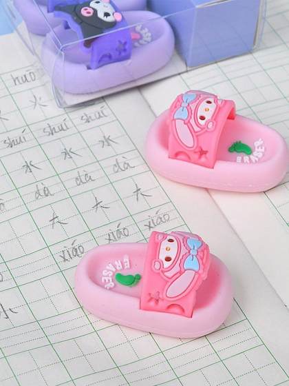 创意卡通拖鞋造型橡皮擦可爱凉鞋立体橡皮擦得干净小学生儿童奖品