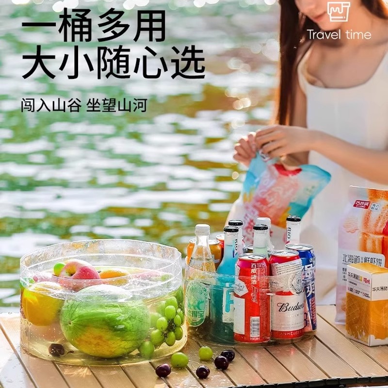 得力汽车用折叠水桶：户外旅行钓鱼必备神器，一桶多用的秘密大揭秘！