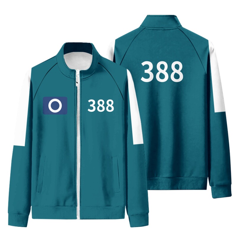 Short-Sleeved T-Shirt Jacket, Sweatpants, Clothing, Cosplay Costume, Hoodie, Children's Blue Three-Piece Set for Participants
