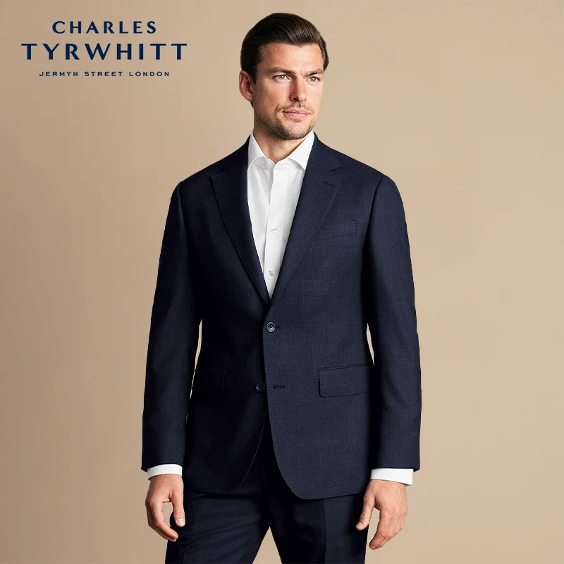 CHARLES TYRWHITT Navy elite suit, jacket, slim fit, cut