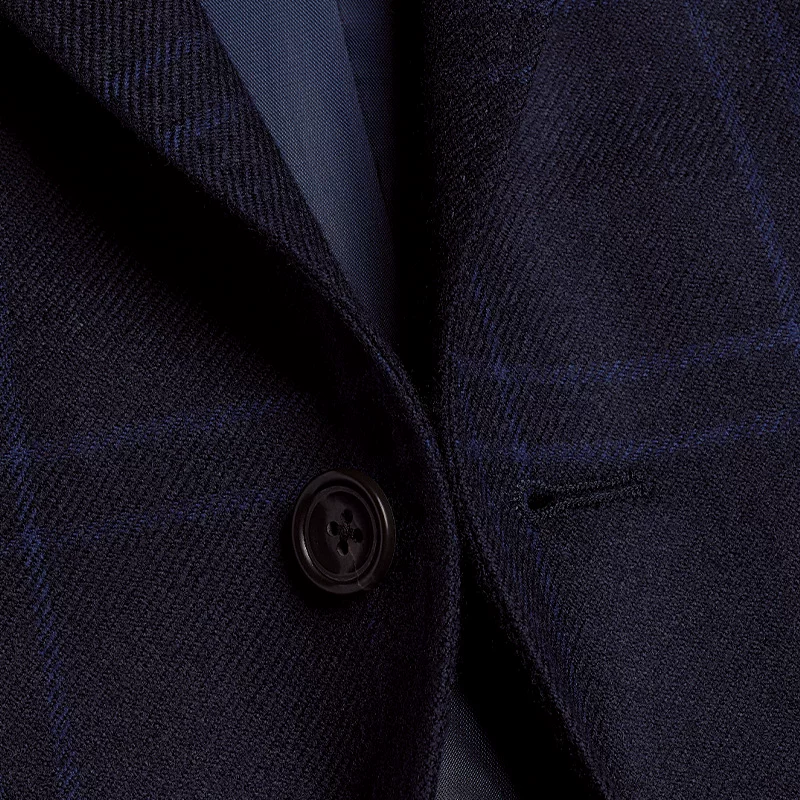 Пиджак из темно-синей шерсти CHarles Tyrwhitt, мужской костюм, облегающий, французский стиль