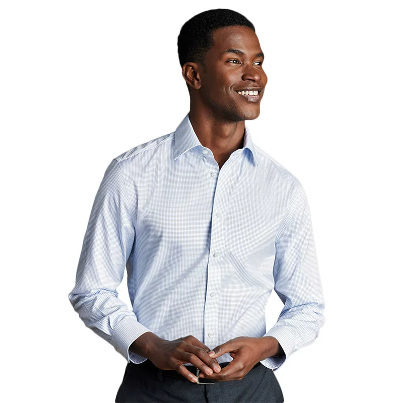 [CHARLES TYRWHITT] Голубая cornflower рубашка, Slim Fit