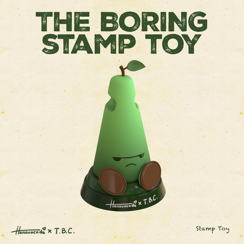 Tbc X Hanavocado Avocado Ice Cream Bucket Car Ornament Decoration Creative Toy Shaker Stamp