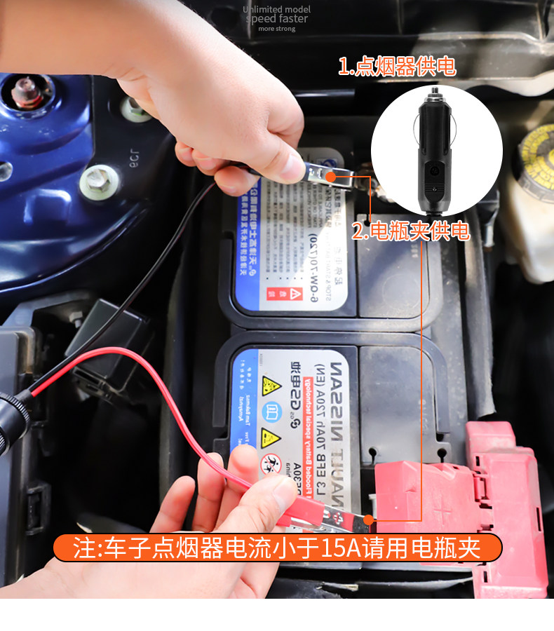 Car dual-cylinder car air pump 12V24V portable car off-road vehicle tire electric car air pump