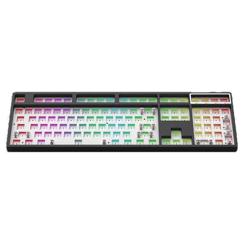Wuying Yg108 Mechanical Keyboard Kit Rgb Bluetooth Wired 2.4g Wireless Three-Mode Customizable Hot-Swappable Gaming