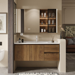 Dongpeng Bathroom Cabinet Combination Antique Bathroom Ceramic All-in-One Basin Bathroom Cabinet Wash Table Wash Basin