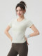 New Yoga Wear Short-Sleeved Slim-Fitting Sports Top for Women in Summer Breathable Quick-Drying Running Training Fitness T-Shirt